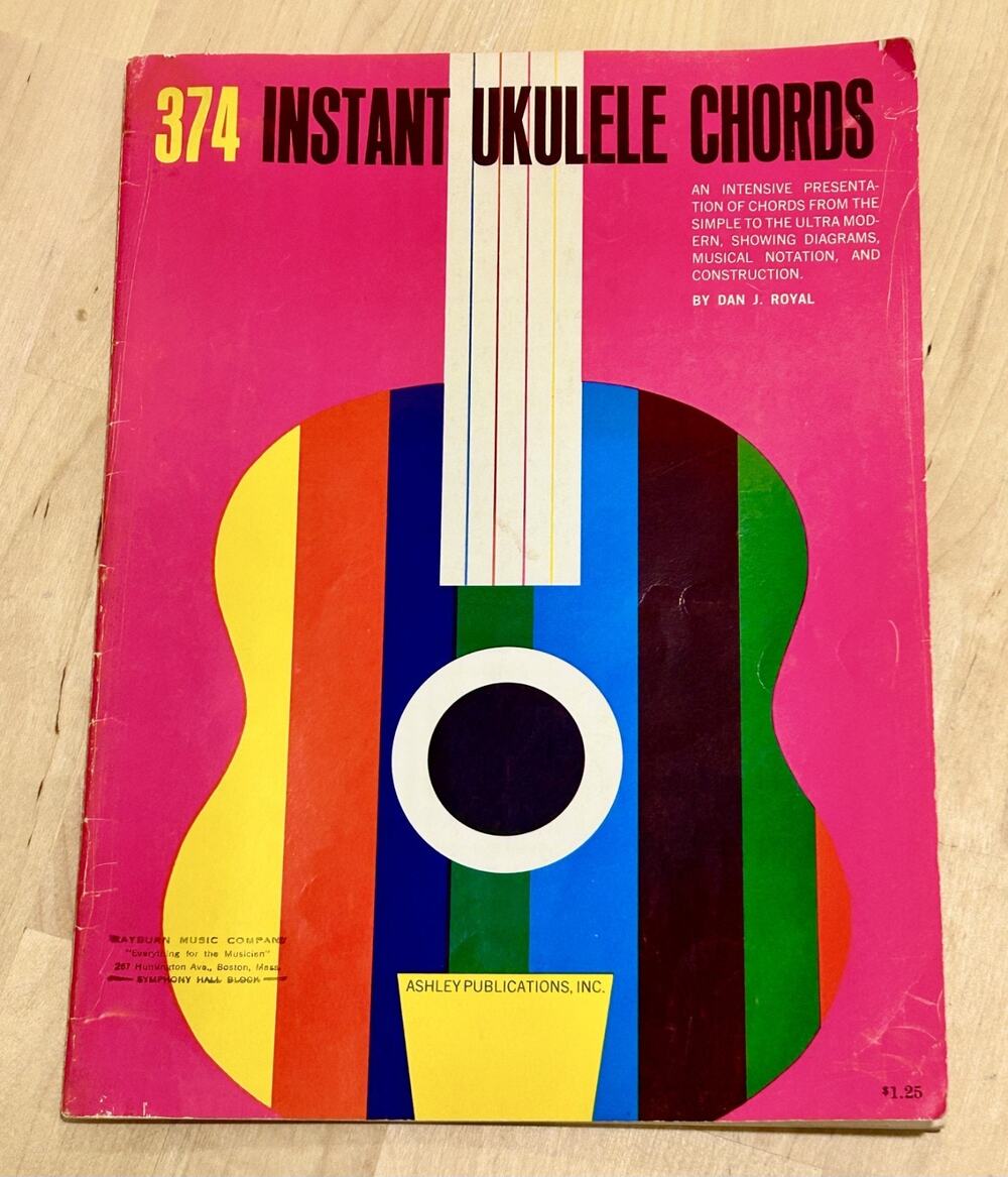 Vintage 1965 374 Instant Ukulele Chords Book Dan J Royal Ashley Pub Retro Cover